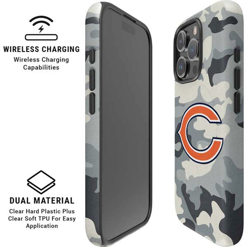 NFL Chicago Bears Camo iPhone 16 Pro Magsafe Impact Case
